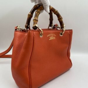 Gucci Leather Tote w Bamboo handle | AlmaBagz