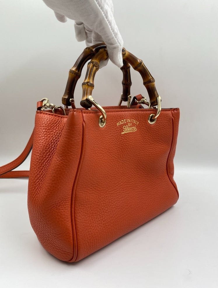 Gucci Leather Tote w Bamboo handle | AlmaBagz