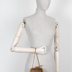 GUCCI Bamboo Minaudiere Clutch Brown Gold | AlmaBagz