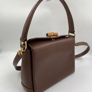 Gucci Leather Bag w Bamboo clasp | AlmaBagz