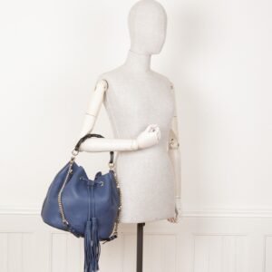 GUCCI Bamboo Bucket Bag Blue | AlmaBagz