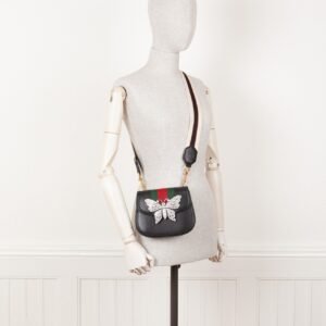GUCCI Totem Butterfly Bag Small Black | AlmaBagz