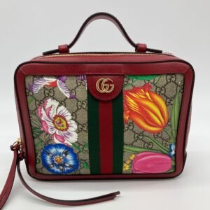 Gucci Ophidia GG Supreme Flora Small Zip Around Camera Bag-NEW | AlmaBagz