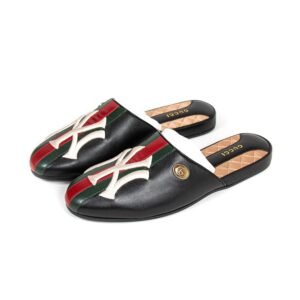 Gucci NY Yankees Flamel Mules | AlmaBagz