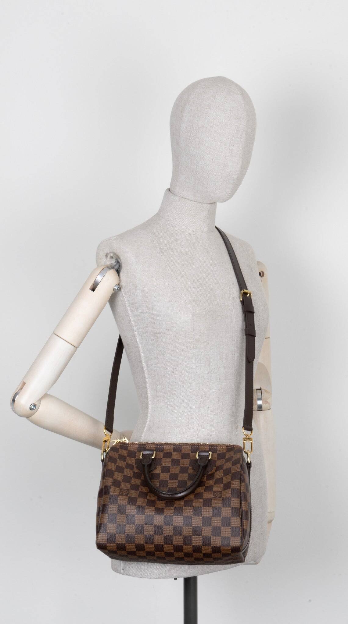 LOUIS VUITTON Speedy 25 Bandoulière Damier Ebene | AlmaBagz