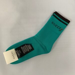 Gucci Rose-Embroidered Cotton Ankle Socks in Emerald Green | AlmaBagz