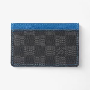 Louis Vuitton Card Holder Damier Graphite / Blue Coated Canvas | AlmaBagz