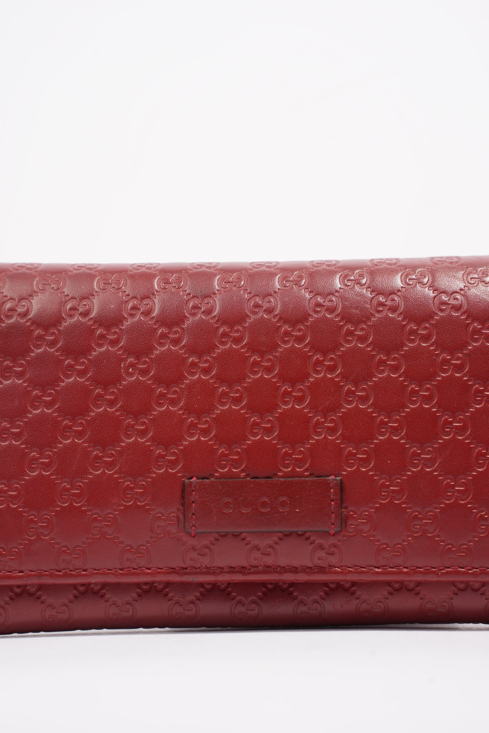 Gucci Microguccissima Continental Red / Burgandy Leather | AlmaBagz