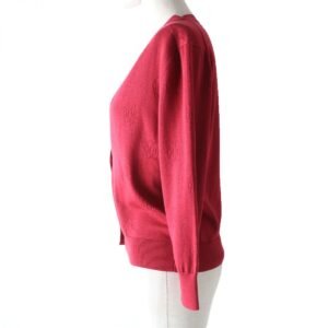 HERMES cardigan Main: 57% silk, Main: 43% cotton Red Women 34 Used | AlmaBagz
