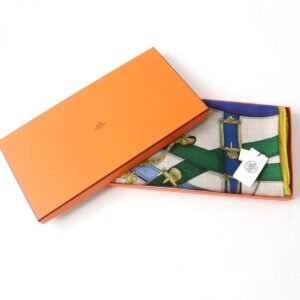 HERMES shawl Main: 70% cashmere, Main: 30% silk multicolor Women Used | AlmaBagz