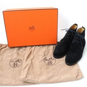 HERMES boots Suede leather black 36 | AlmaBagz