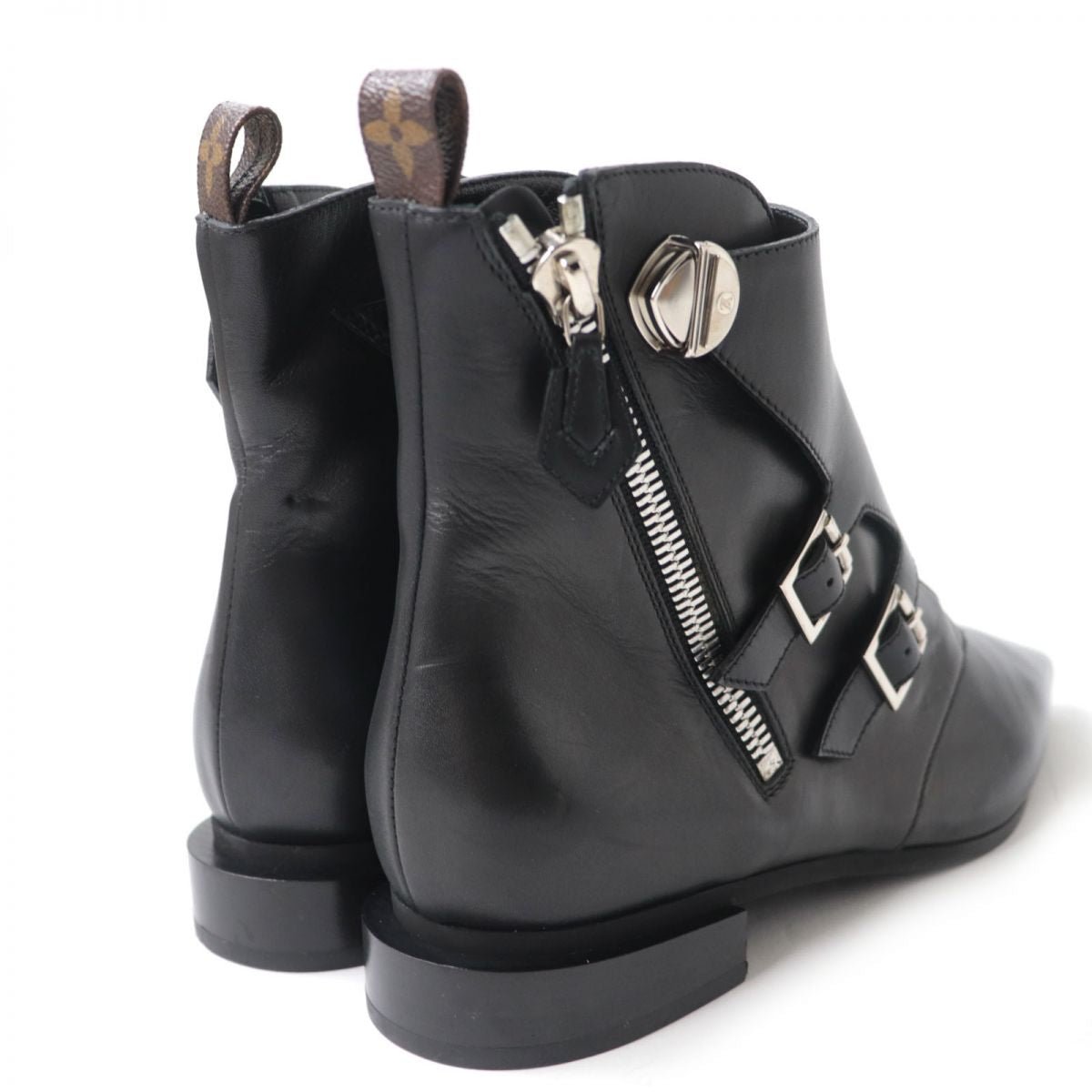 LOUIS VUITTON boots leather black Jumble Line 40 | AlmaBagz