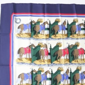 HERMES scarf Main: 100% silk Navy type Multicolor Carre90 Women Used | AlmaBagz