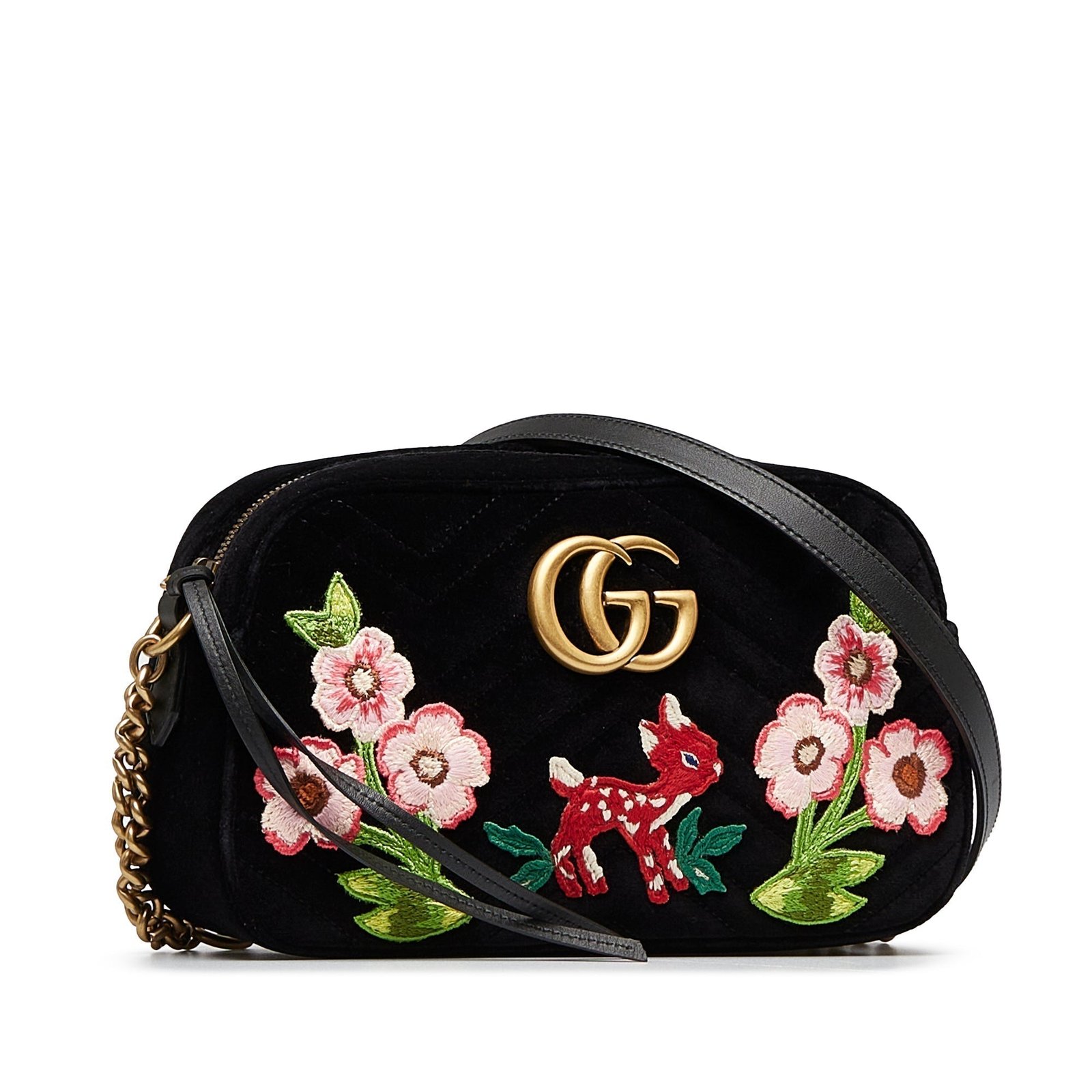 GUCCI GG Marmont Velvet Crossbody Crossbody Bag | AlmaBagz