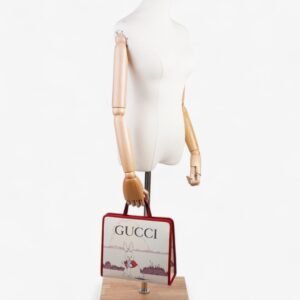 Gucci x Peter Rabbit Tote Bag Red / Multicoloured Canvas | AlmaBagz