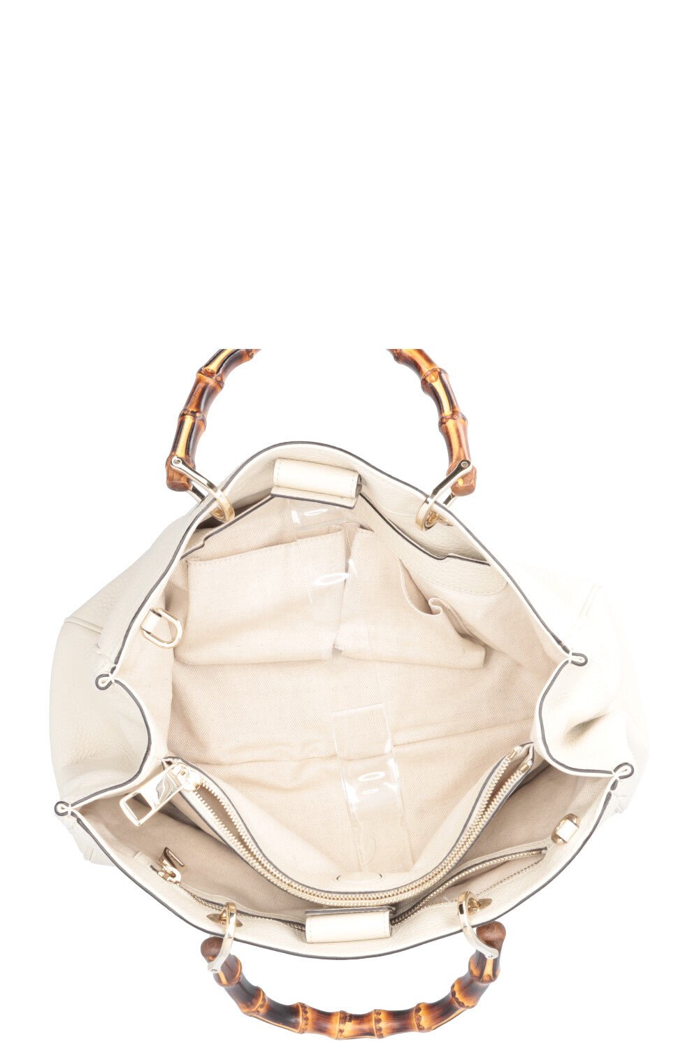 GUCCI 2 Way Bamboo Tote Ivory | AlmaBagz - Image 13