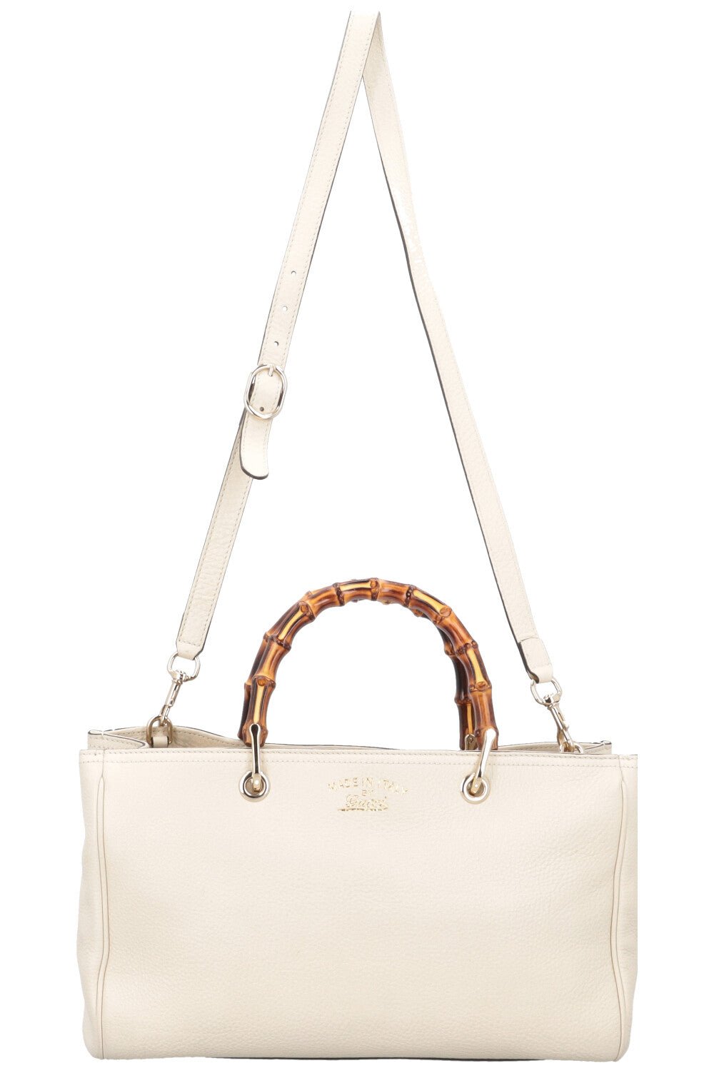 GUCCI 2 Way Bamboo Tote Ivory | AlmaBagz - Image 2
