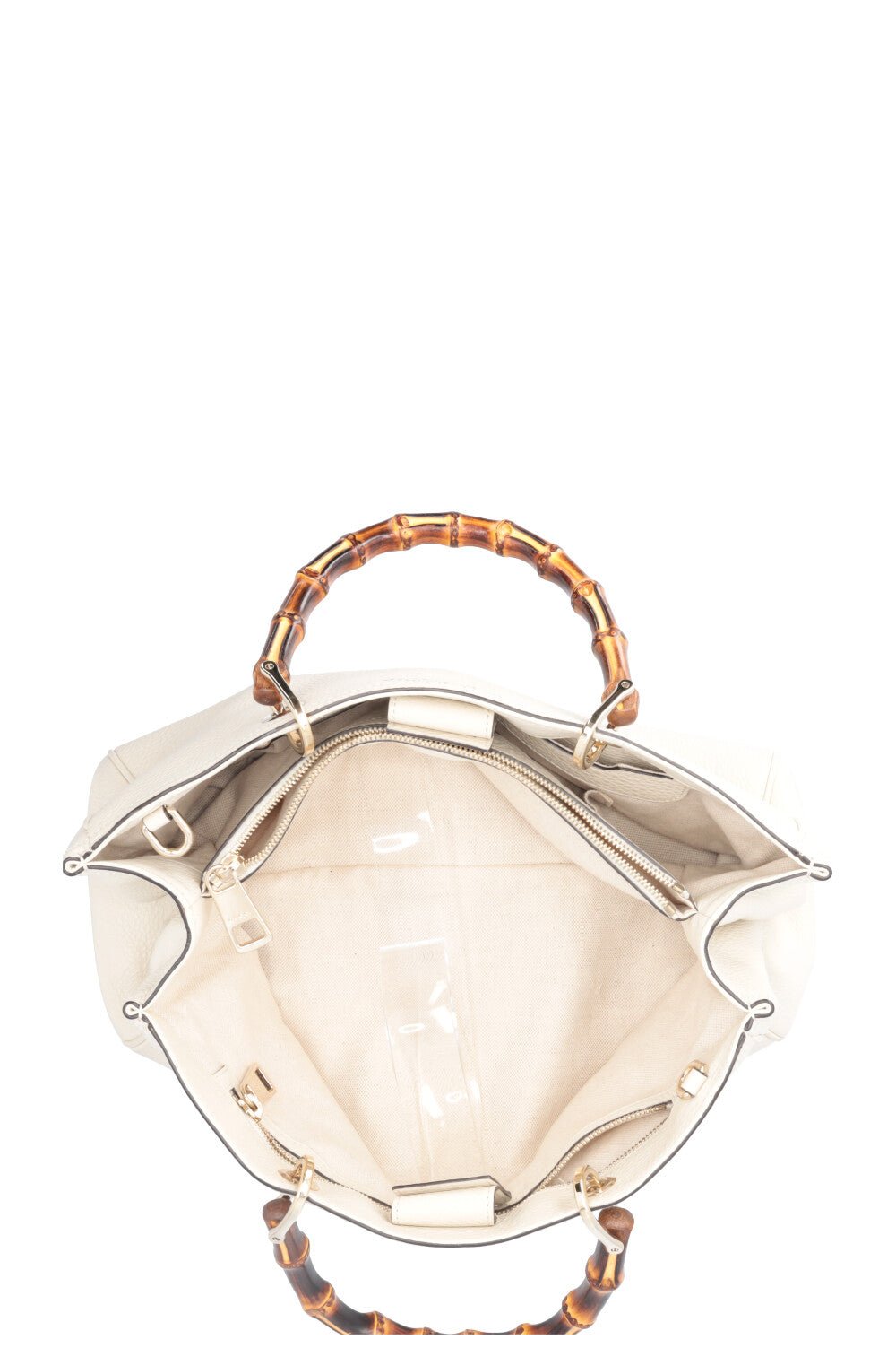 GUCCI 2 Way Bamboo Tote Ivory | AlmaBagz - Image 14
