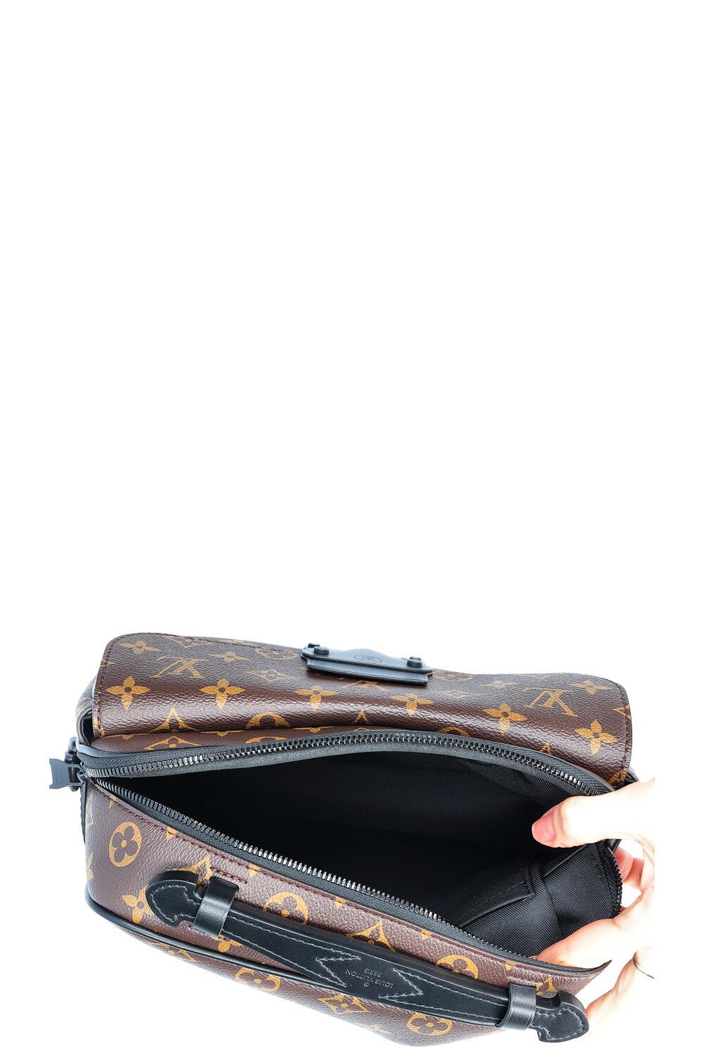 LOUIS VUITTON S Lock Messenger Bag Macassar Canvas | AlmaBagz - Image 11