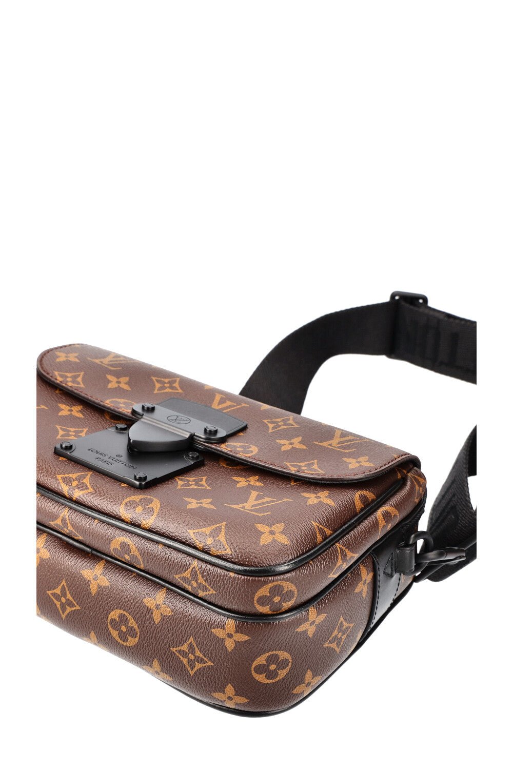 LOUIS VUITTON S Lock Messenger Bag Macassar Canvas | AlmaBagz - Image 10