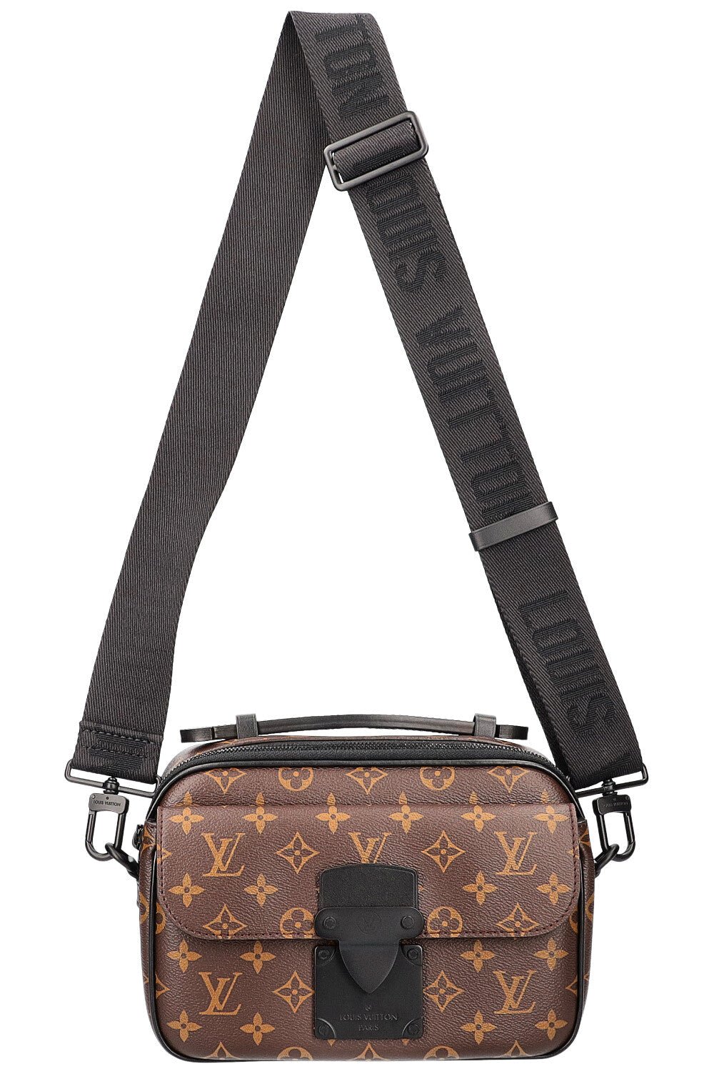 LOUIS VUITTON S Lock Messenger Bag Macassar Canvas | AlmaBagz - Image 12