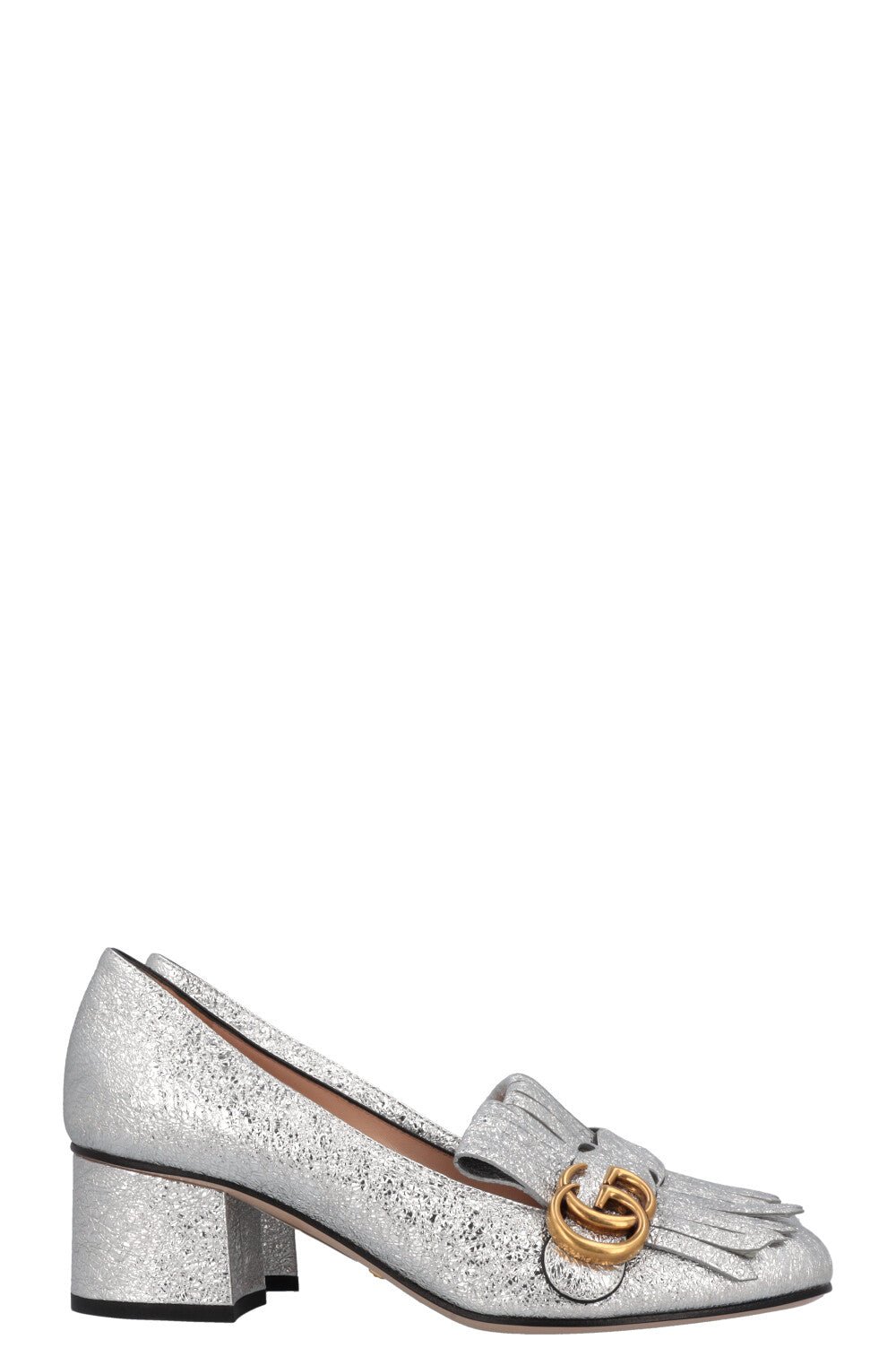 GUCCI Marmont GG Heels Silver | AlmaBagz