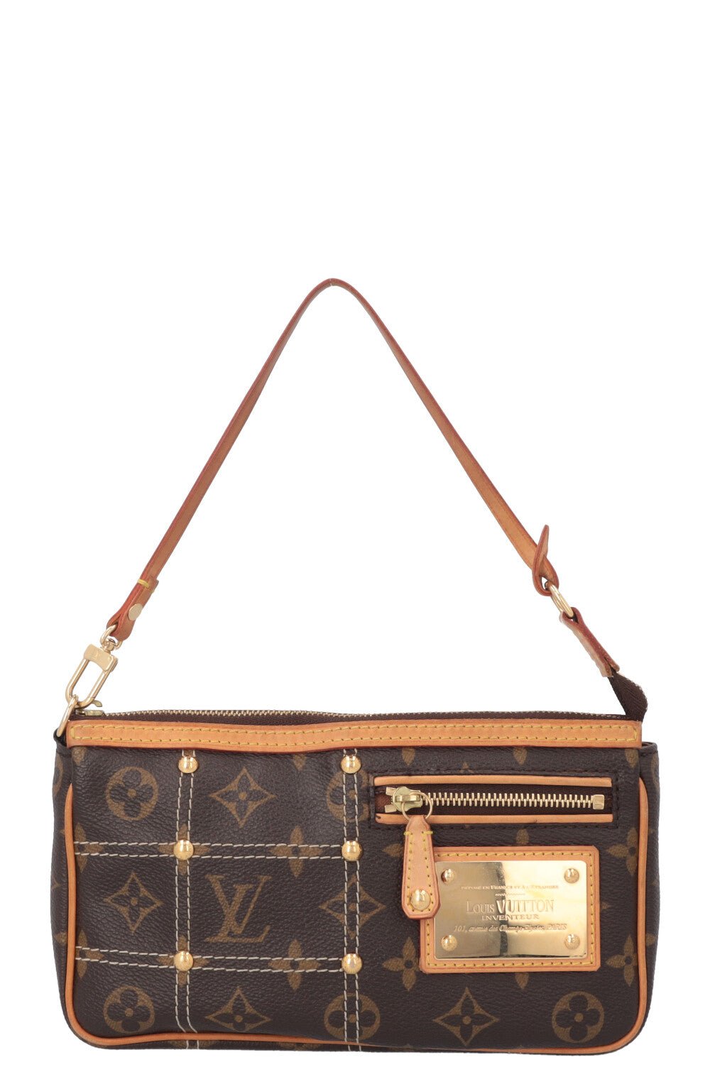LOUIS VUITTON Quilted Rivet Pochette MNG Canvas | AlmaBagz - Image 11
