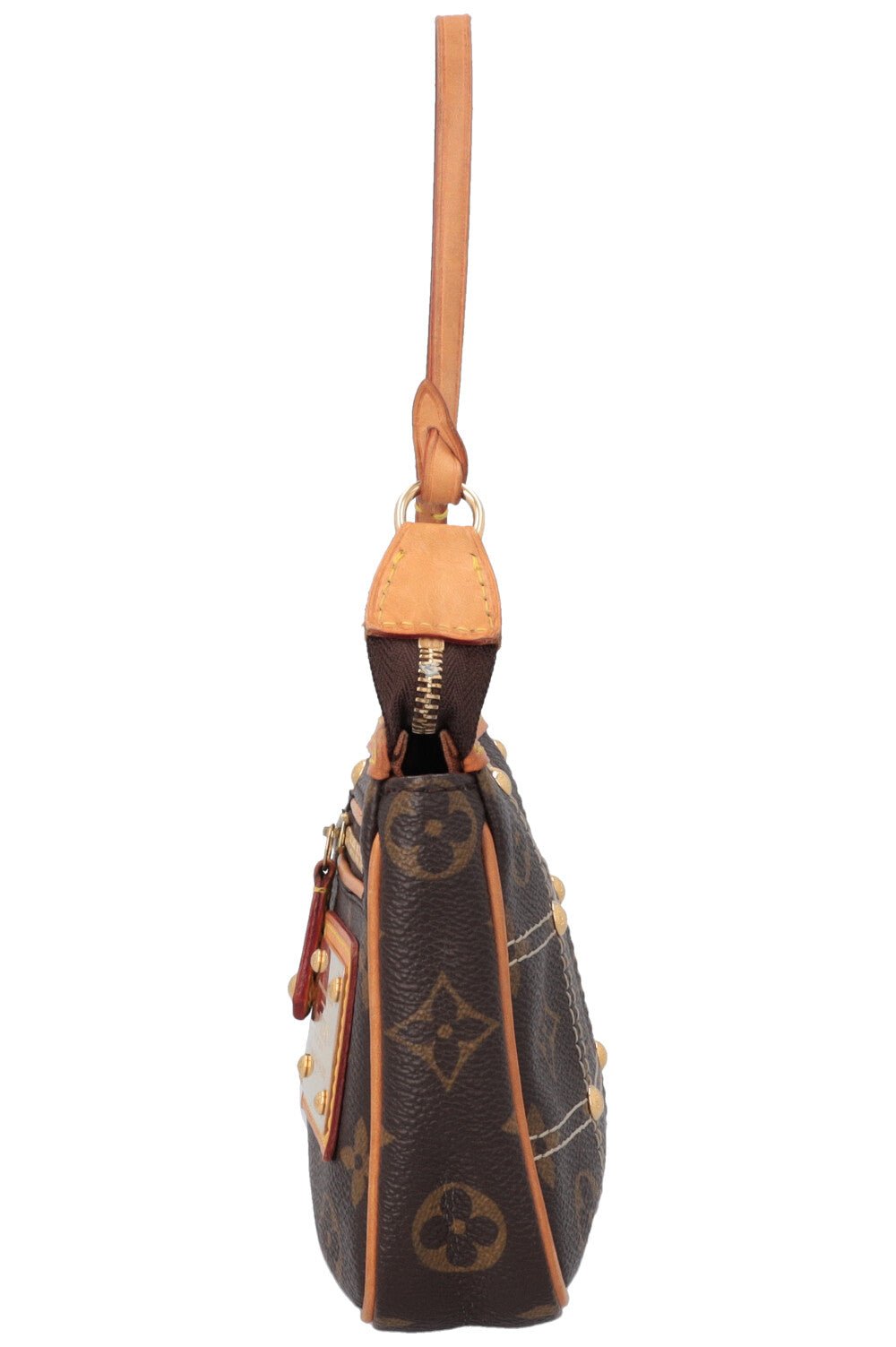 LOUIS VUITTON Quilted Rivet Pochette MNG Canvas | AlmaBagz - Image 4