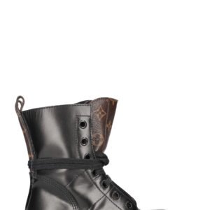 LOUIS VUITTON Metropolis Flat Ranger Boots Mng Leather Black | AlmaBagz