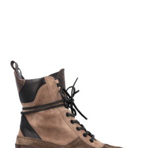 LOUIS VUITTON Laureate Combat Boots Khaki Suede | AlmaBagz