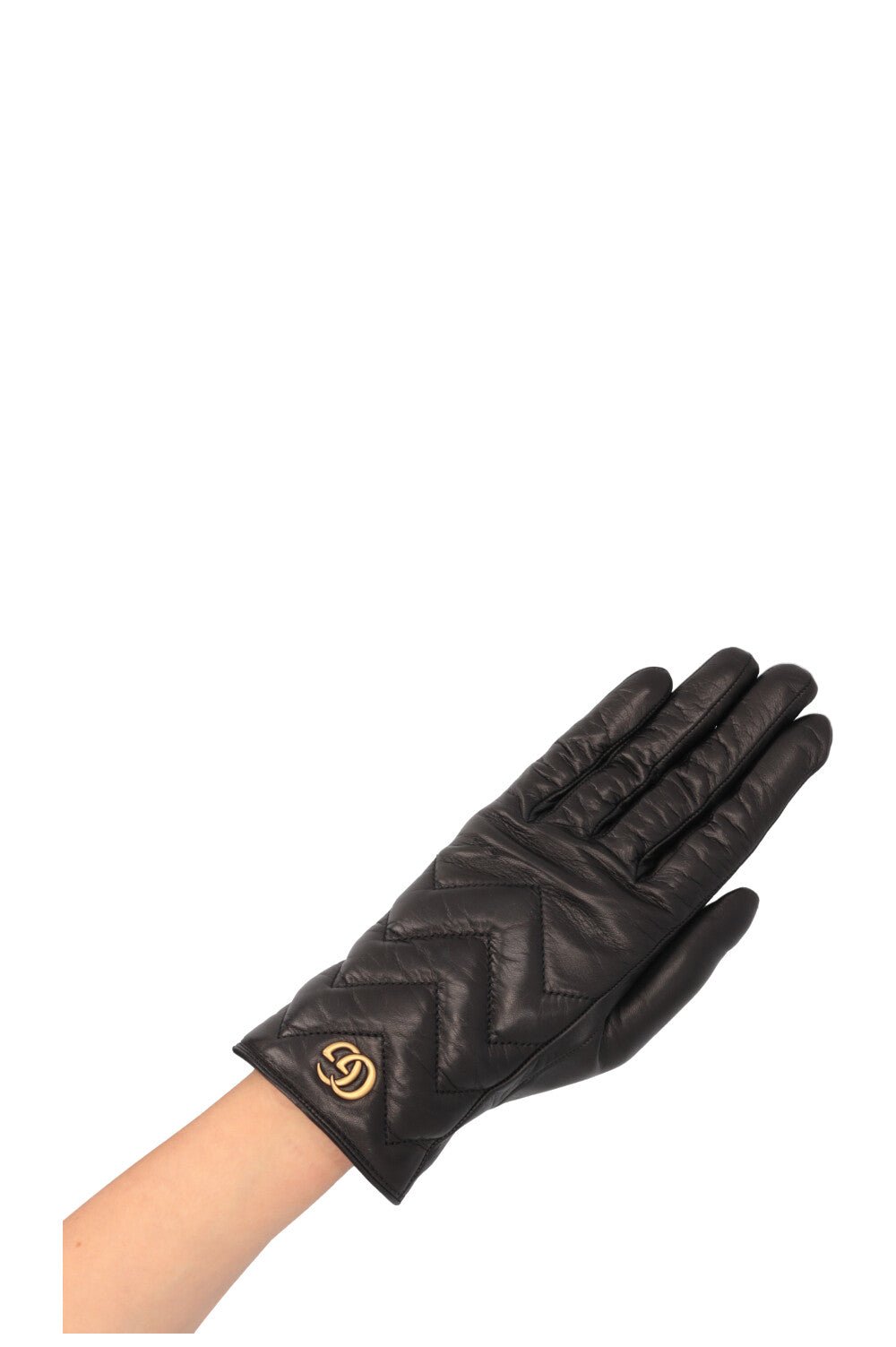GUCCI Quilted Marmont Gloves Black | AlmaBagz