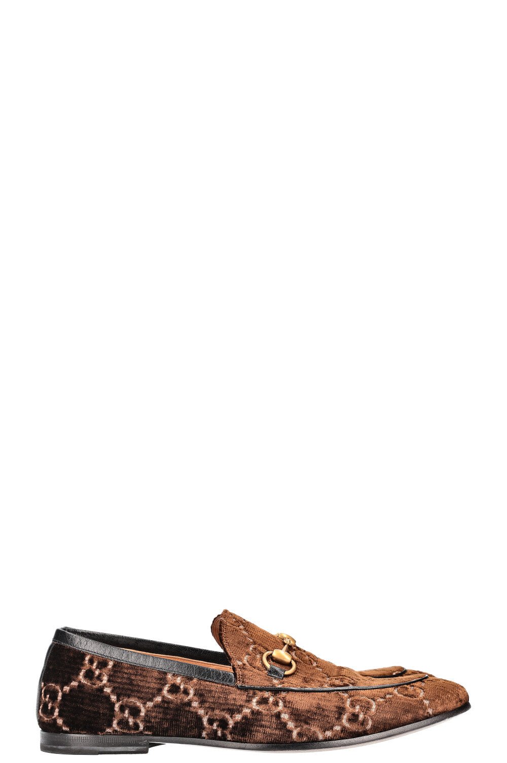 GUCCI Jordaan Loafers GG Velvet Brown | AlmaBagz
