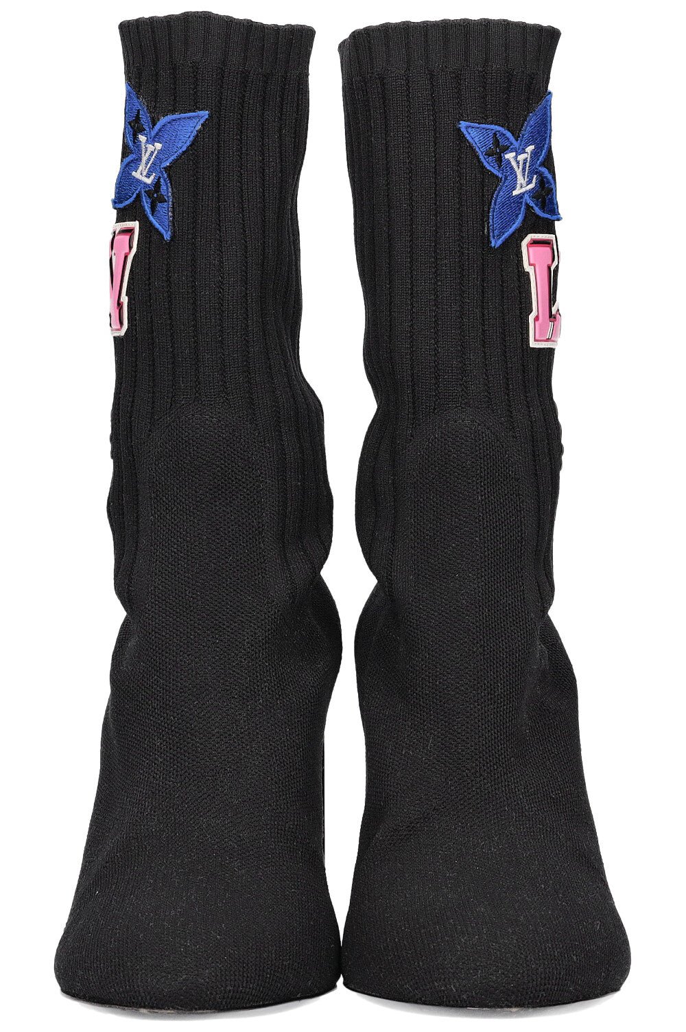 LOUIS VUITTON Silhouette Stickers Ankle Boots Black | AlmaBagz - Image 5