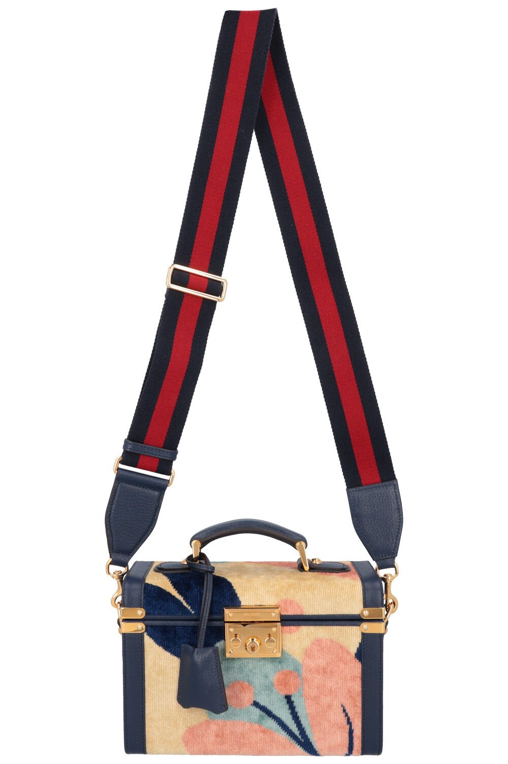 GUCCI Savoy Vanity Case Bag Navy Beige | AlmaBagz