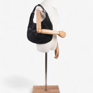 Gucci Reins Hobo Black Canvas | AlmaBagz