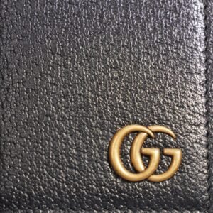 Gucci Marmont Card Case Black Leather | AlmaBagz