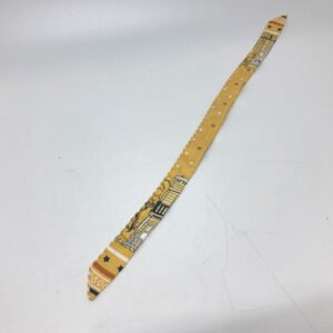 HERMES scarf silk yellow Twilly Doll Candy Herms Paris Station Women Used | AlmaBagz