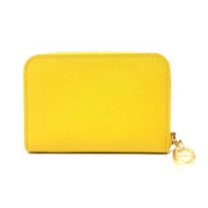 HERMES Card Case Evercolor yellow Chene Dunkle Zip Angor | AlmaBagz