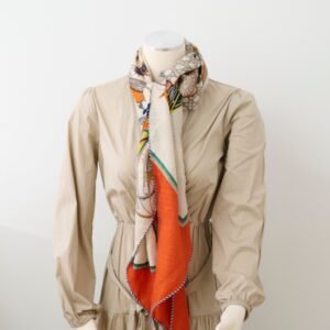 Hermes Giant Triangular Cashmere/Silk Scarf | AlmaBagz