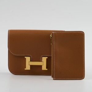 Hermes Constance Slim Gold Epsom Z stamp 2021 | AlmaBagz