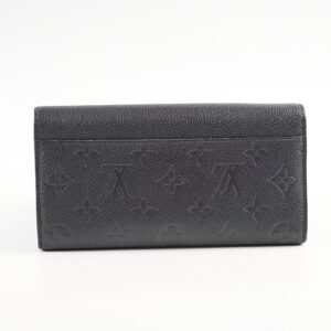 Louis Vuitton Sarah Long Wallet Empriente Black | AlmaBagz