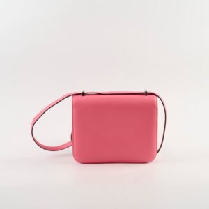 Hermes Mini Constance 18 Rose Azalea Swift A Stamp | AlmaBagz