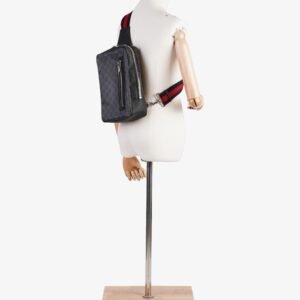 Gucci GG Sling Backpack Black GG Supreme Coated Canvas | AlmaBagz