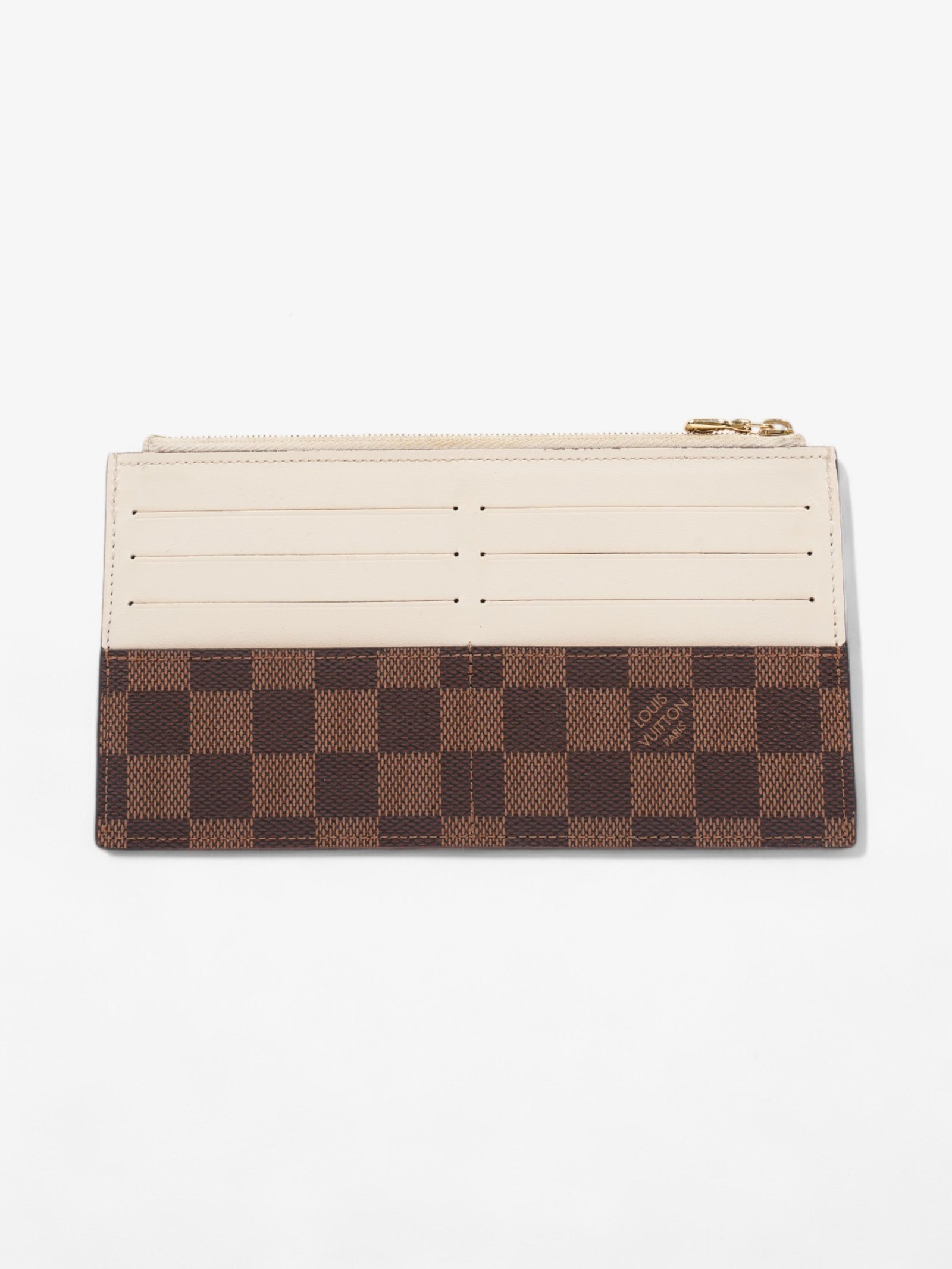 Louis Vuitton Slim Purse Damier Ebene / Cream Canvas | AlmaBagz