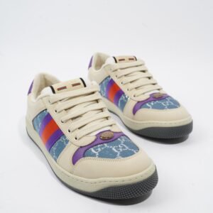 Gucci Screener Sneaker White / Purple / Red Leather EU 40 UK 7 | AlmaBagz