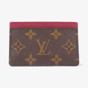 Louis Vuitton Card Holder Monogram / Fuchsia Coated Canvas | AlmaBagz