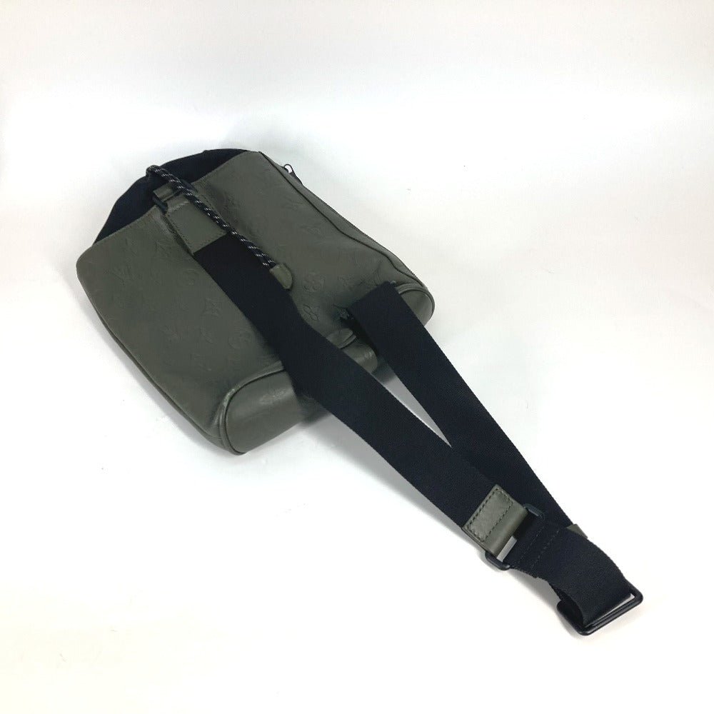 LOUIS VUITTON Shoulder Bag M44634 Monogram shadow leather khaki Monogram shadow Chalk sling bag mens Used | AlmaBagz - Image 9