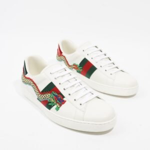 Gucci Ace Dragon White / Green / Red Leather EU 43 UK 9 | AlmaBagz