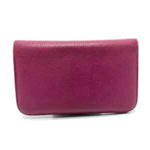 HERMES Folded wallet Taurillon Clemence Purple type Dogon GM unisex(Unisex) Used | AlmaBagz