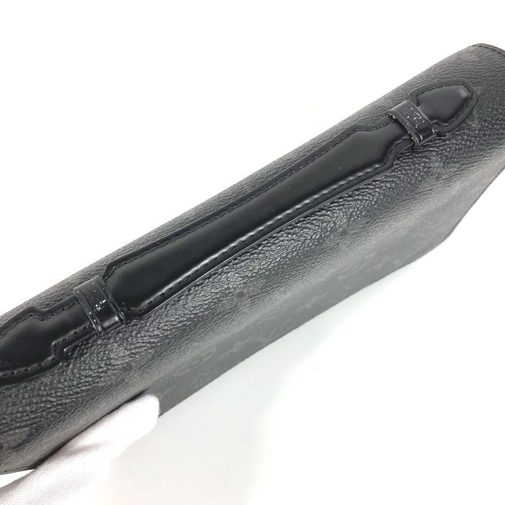 LOUIS VUITTON Long Wallet Purse M61698 Monogram Eclipse Canvas black Monogram Eclipse Zippy XL mens Used | AlmaBagz